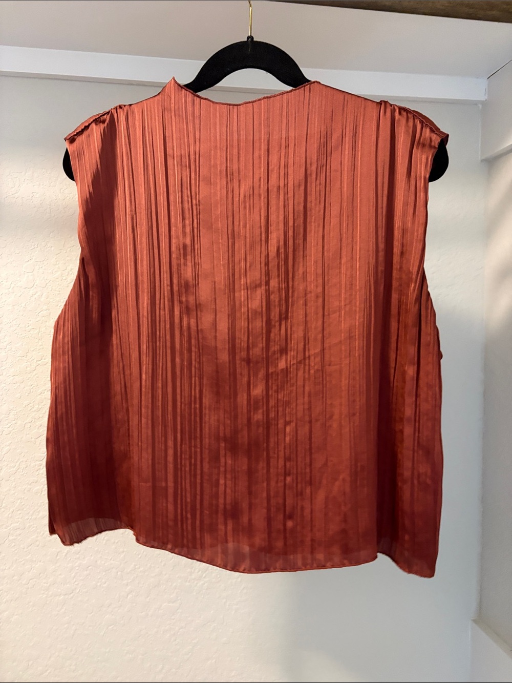 Abercrombie & Fitch Rust Pleated Sleeveless Camisole